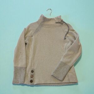Prana Cowl Sweater with Button Accents